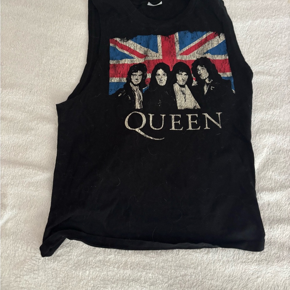 Queen band Union Jack graphic Bravado Black Graphic Tank Top muscle tee